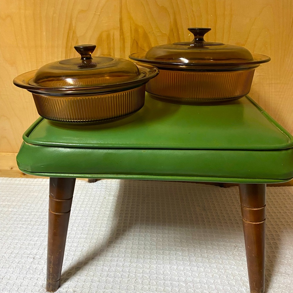 Vision Ribbed Amber Casserole Dish